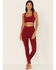 Image #4 - Idyllwind Women's Strappy Back Sports Bra, Burgundy, hi-res