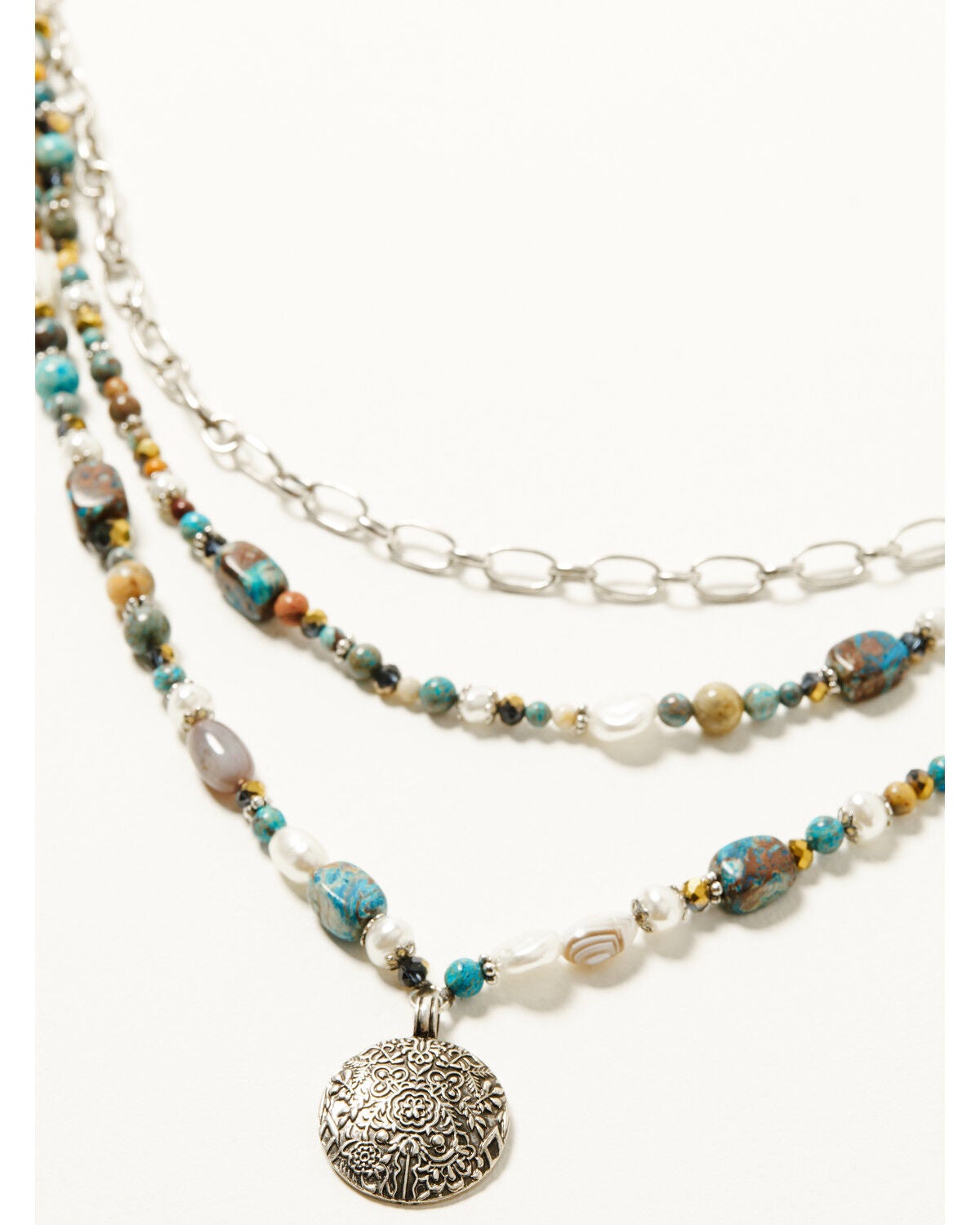 Image #1 - Shyanne Women's Gemma Layered Necklace, Silver, hi-res
