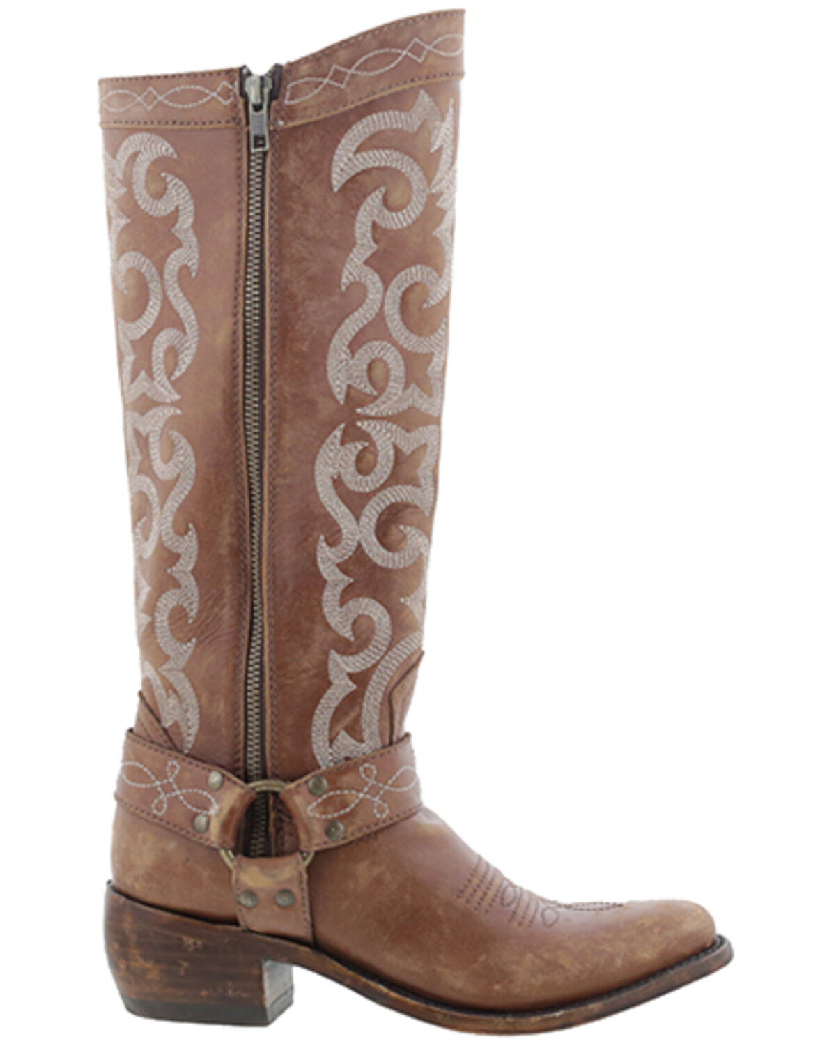 Image #2 - Liberty Black Women's Taylor Greta Harness Boots - Round Toe, Tan, hi-res