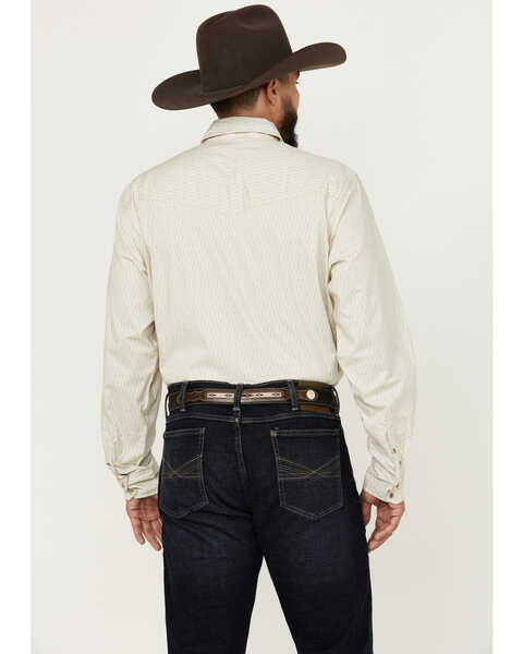 Image #4 - Wrangler 20X Men's Advanced Comfort Printed Long Sleeve Snap Western Shirt - Tall , Sand, hi-res