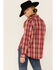 Wrangler Retro Women's Flannel Plaid Shirt, Red, hi-res