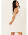 Image #2 - Beyond The Radar Women's Crochet Trim Mini Dress, White, hi-res