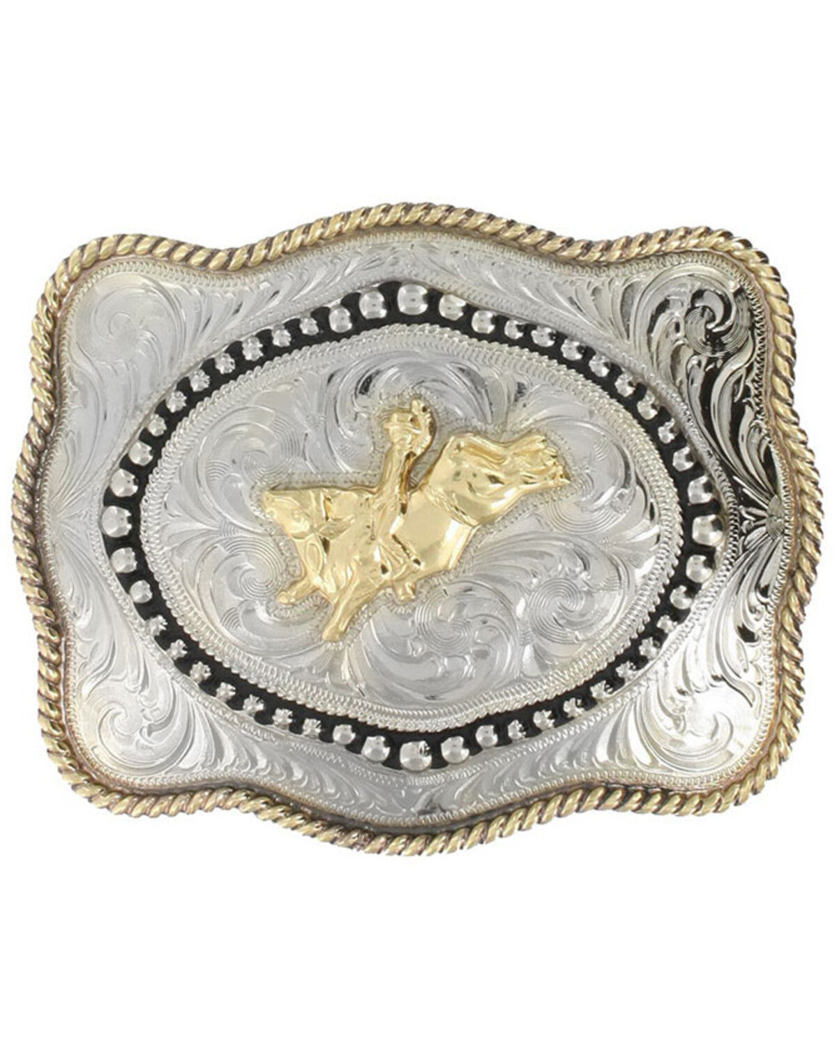 Image #1 - Cody James Men's Bull Rider Belt Buckle, Silver, hi-res