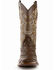 Image #7 - Ferrini Men's Ostrich Patchwork Exotic Western Boots - Broad Square Toe, Chocolate, hi-res