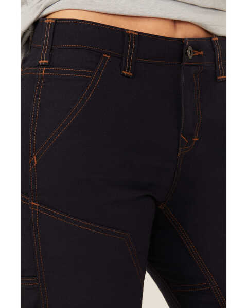 Image #2 - Dovetail Workwear Women's Britt Utility FR Canvas Stretch Work Pants , Navy, hi-res