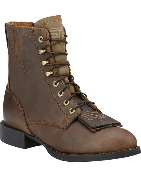 Ariat Women's Heritage Lacer Boots - Round Toe, Brown, hi-res