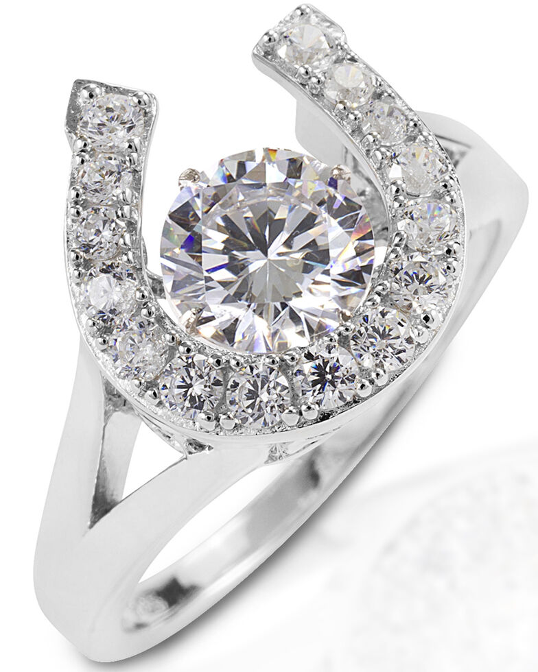 Kelly Herd Women's Dancing Stone Horseshoe Ring Sheplers