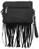 Montana West Women's Wrangler Embroidered Southwestern Thunderbird Fringe Crossbody Wristlet, Black, hi-res