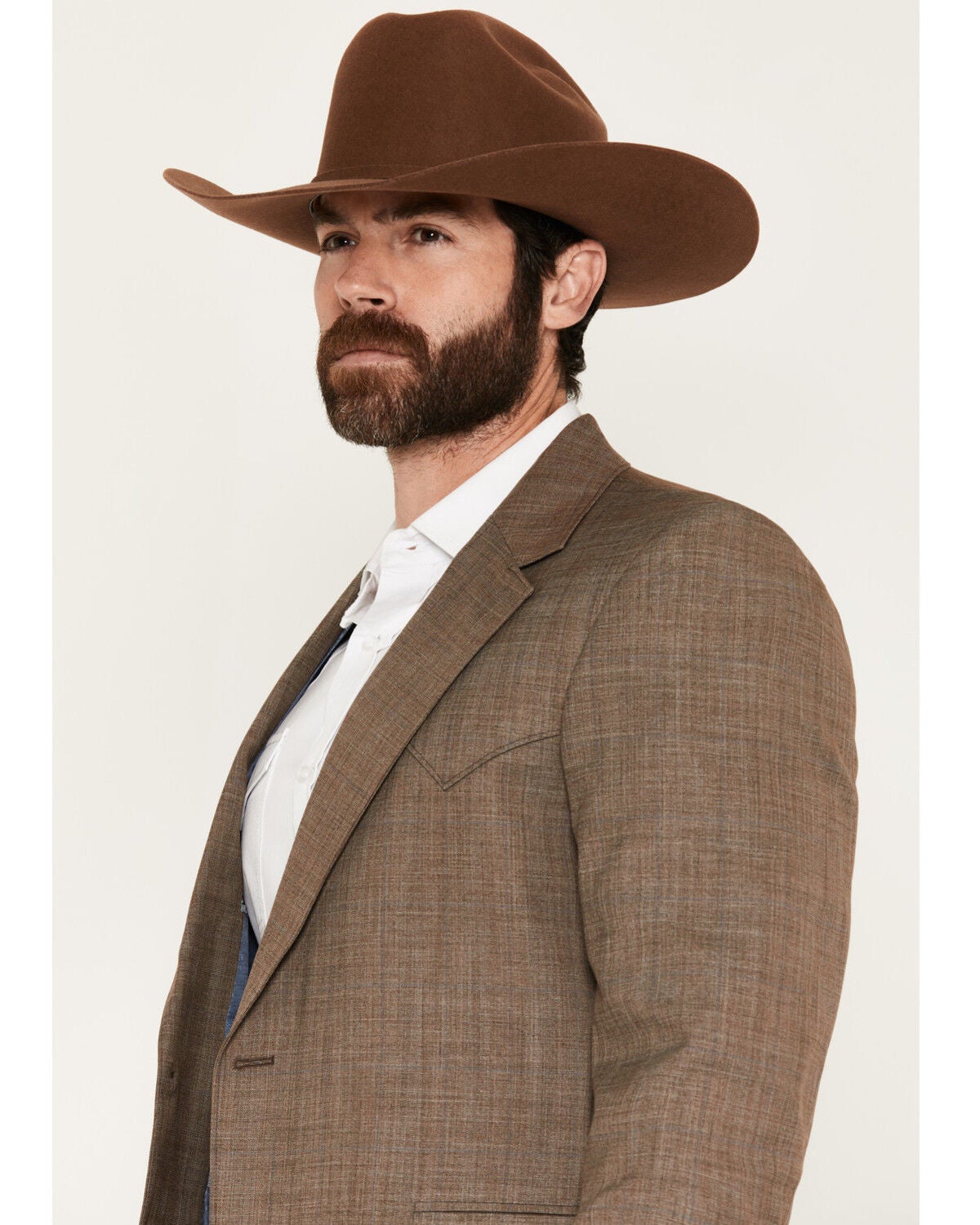 Image #2 - Circle S Men's Plano Sport Coat - Big, Taupe, hi-res