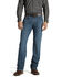 Ariat Men's M4 Rebar Distressed Low Rise Relaxed Bootcut Work Jeans , Denim, hi-res