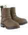 Image #1 - Milwaukee Leather Women's Double Strap Waterproof Studded Boots - Round Toe, Brown, hi-res