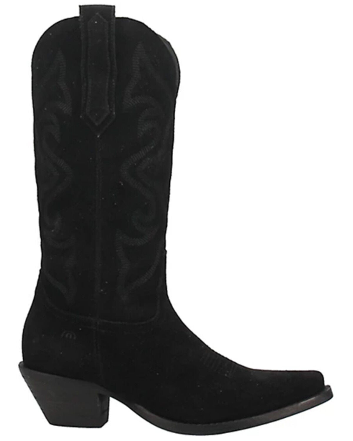 Image #2 - Dingo Women's Out West Suede Western Boots - Round Toe, Black, hi-res