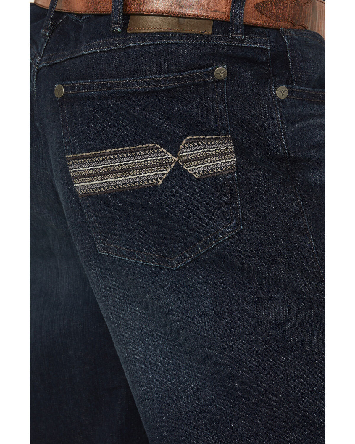 Image #4 - Wrangler 20X Men's Alvarado 33 Dark Wash Extreme Relaxed Straight Stretch Denim Jeans, Dark Wash, hi-res