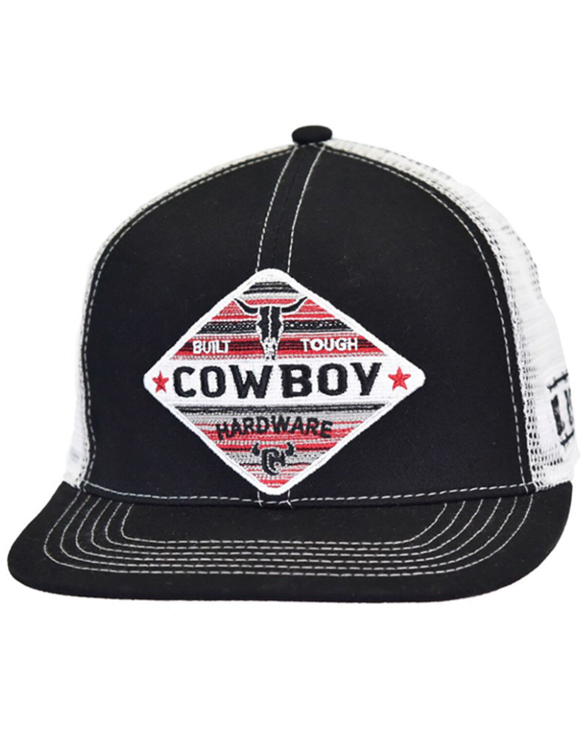 Image #1 - Cowboy Hardware Men's Built Tough Ball Cap, Black, hi-res