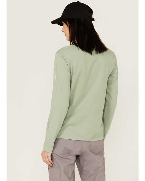 Image #4 - Timberland Pro Women's Cotton Core Long Sleeve Tee, Green, hi-res
