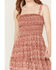 Image #3 - Ash & Violet Women's Floral Tier Mini Dress , Rust Copper, hi-res