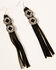 Image #1 - Idyllwind Women's Roaming Hearts Leather Earrings, Black, hi-res
