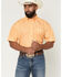 Image #1 - Cinch Men's Boot Barn Exclusive Geo Print Short Sleeve Button-Down Western Shirt, Gold, hi-res