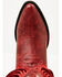 Image #6 - Dan Post Girls' Happy Trails Fringe Western Boots - Round Toe, Red, hi-res