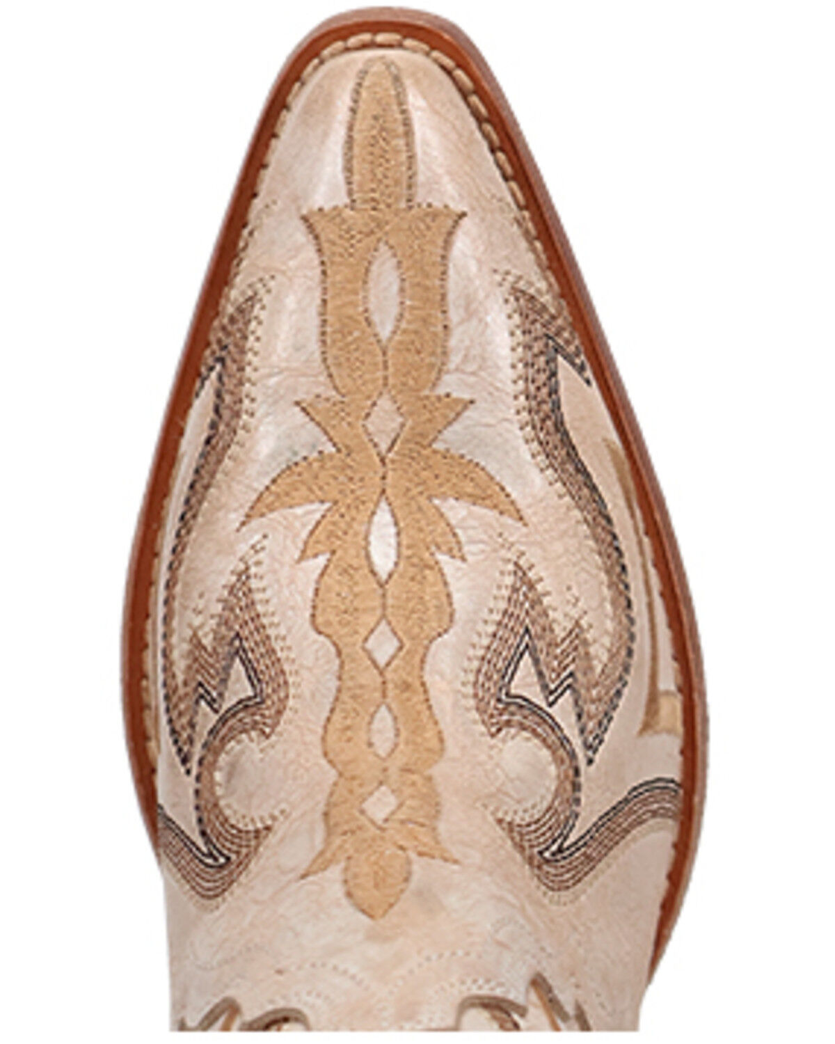 Image #6 - Dan Post Women's Bristol Western Booties - Snip Toe, Cream, hi-res