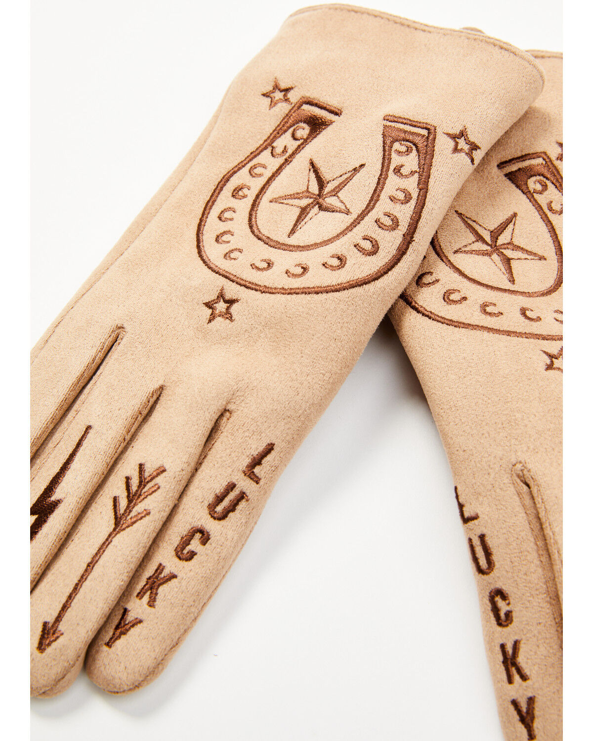 Image #2 - Idyllwind Women's Comet Tan Microsuede Gloves, Tan, hi-res