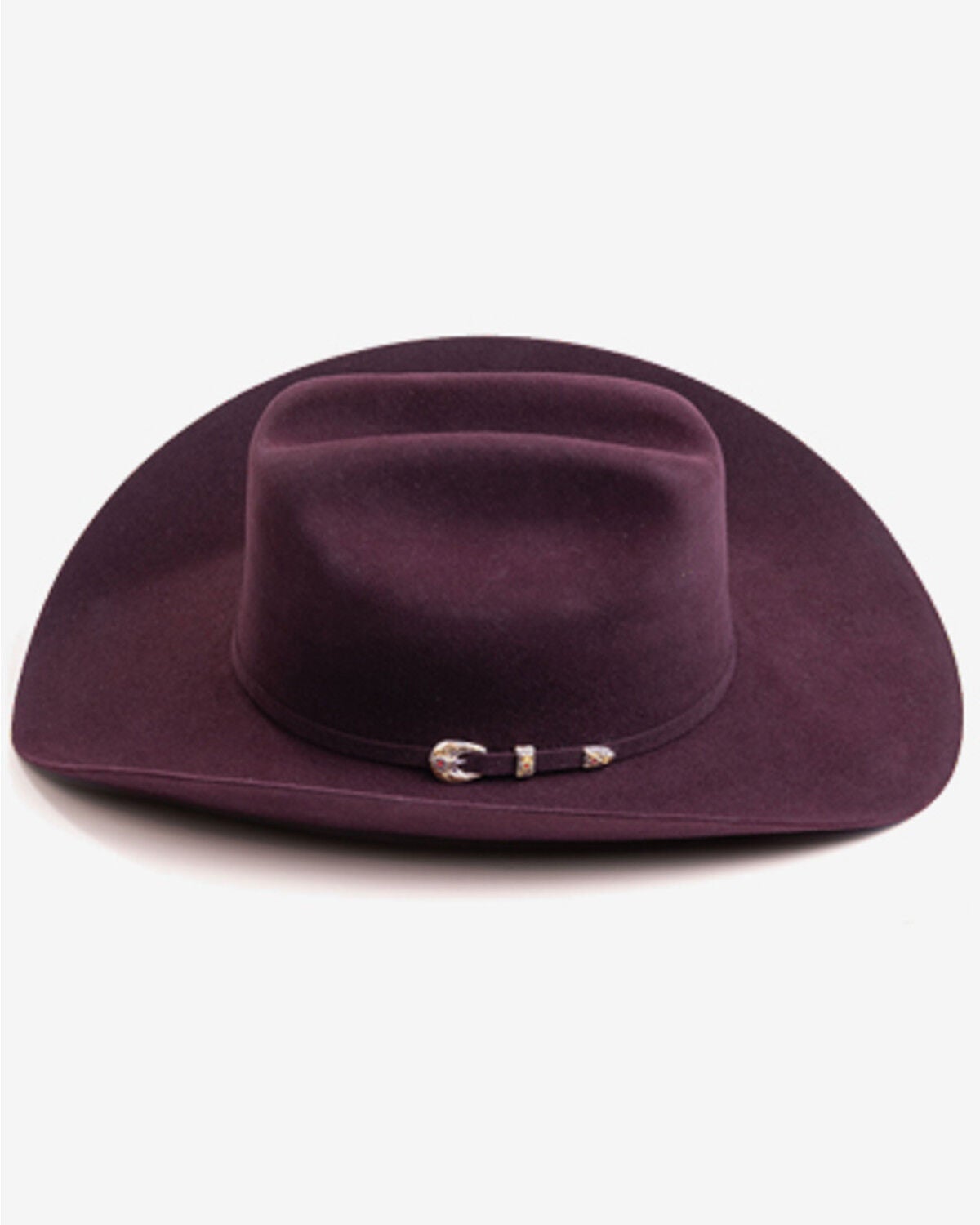 Image #2 - Larry Mahan Real 6X Felt Cowboy Hat, Black Cherry, hi-res