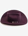 Image #2 - Larry Mahan Real 6X Felt Cowboy Hat, Black Cherry, hi-res