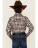 Image #4 - Cowboy Hardware Boys' Plaid Print Long Sleeve Snap Stretch Western Shirt, Black, hi-res
