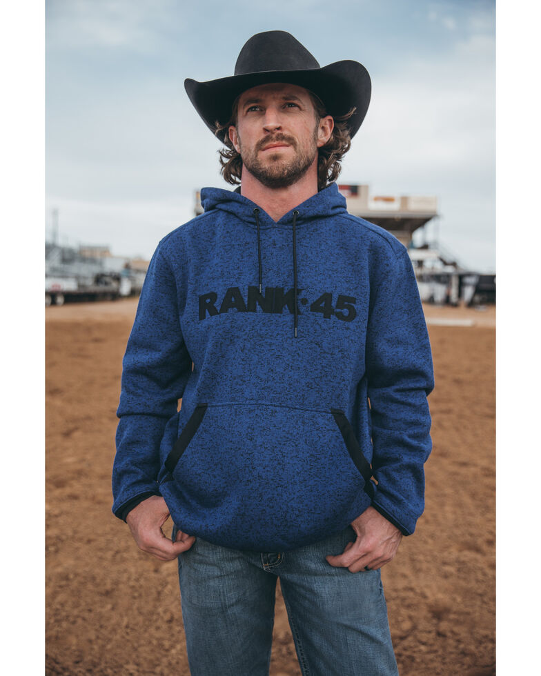 Rank 45 Men's Ranhan Logo Hooded Sweatshirt , Blue, hi-res