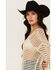 Image #2 - POL Women's Open Crochet Long Sleeve Sweater, Natural, hi-res