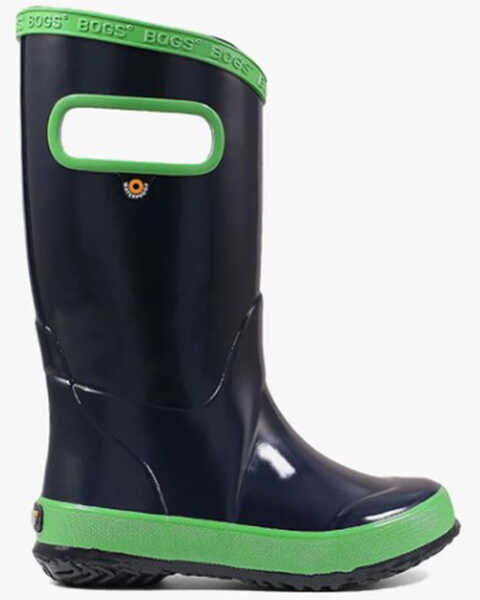Image #2 - Bogs Girls' Rain Boots - Round Toe, Blue, hi-res