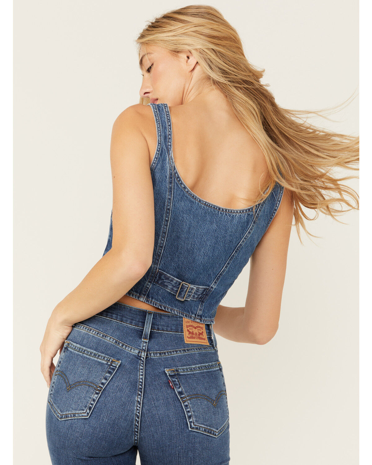 Image #4 - Levi's Women's Dark Medium Wash Western Alani Corset, , hi-res
