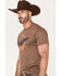 Image #2 - Howitzer Men's Freedom Beer Graphic T-Shirt , Brown, hi-res