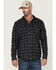 Image #1 - Cody James Men's FR Tartan Plaid Print Long Sleeve Snap Work Shirt , Black, hi-res