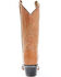 Old West Little Girls' Corona Calfskin Western Boots - Round Toe, Tan, hi-res