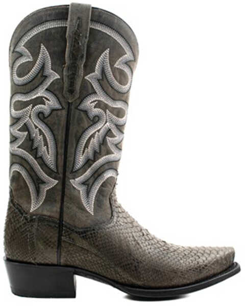 Image #2 - Dan Post Men's Exotic Python Western Boots - Snip Toe, Grey, hi-res