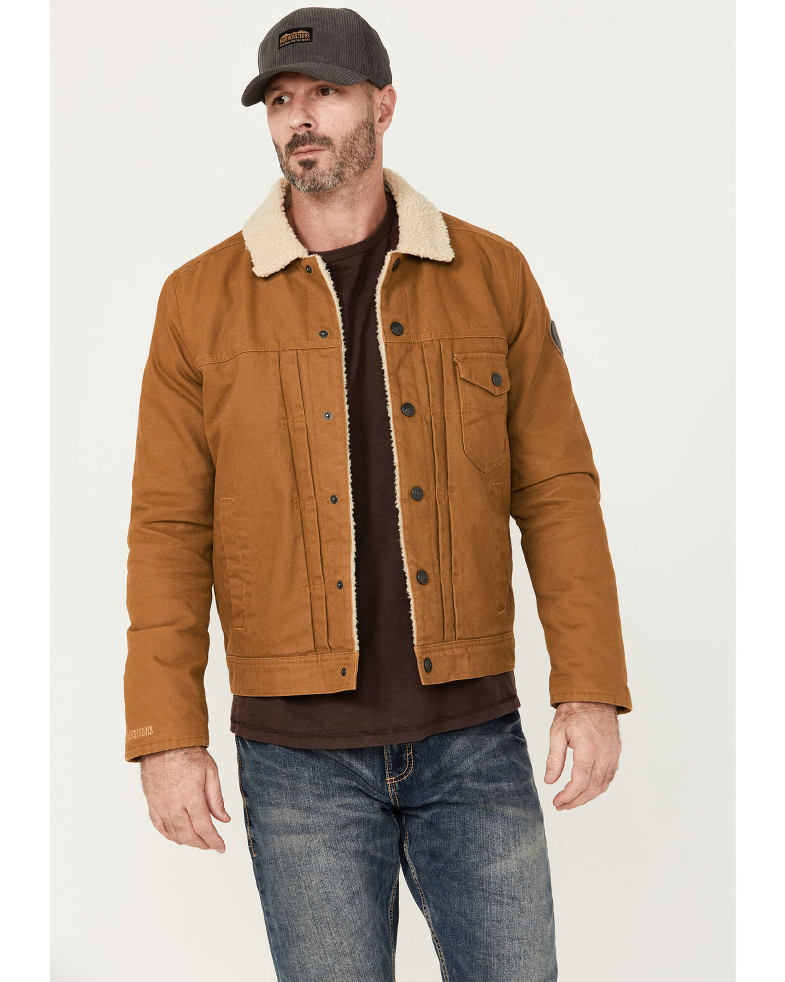 Brothers and Sons Men s Sherpa Lined Canvas Jacket Sheplers