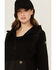 Image #2 - Ariat Women's Rebar WorkTek Reinforced 1/2 Zip Hooded Pullover, Black, hi-res
