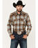 Image #1 - Pendleton Men's Canyon Large Plaid Long Sleeve Western Flannel Shirt , Blue, hi-res