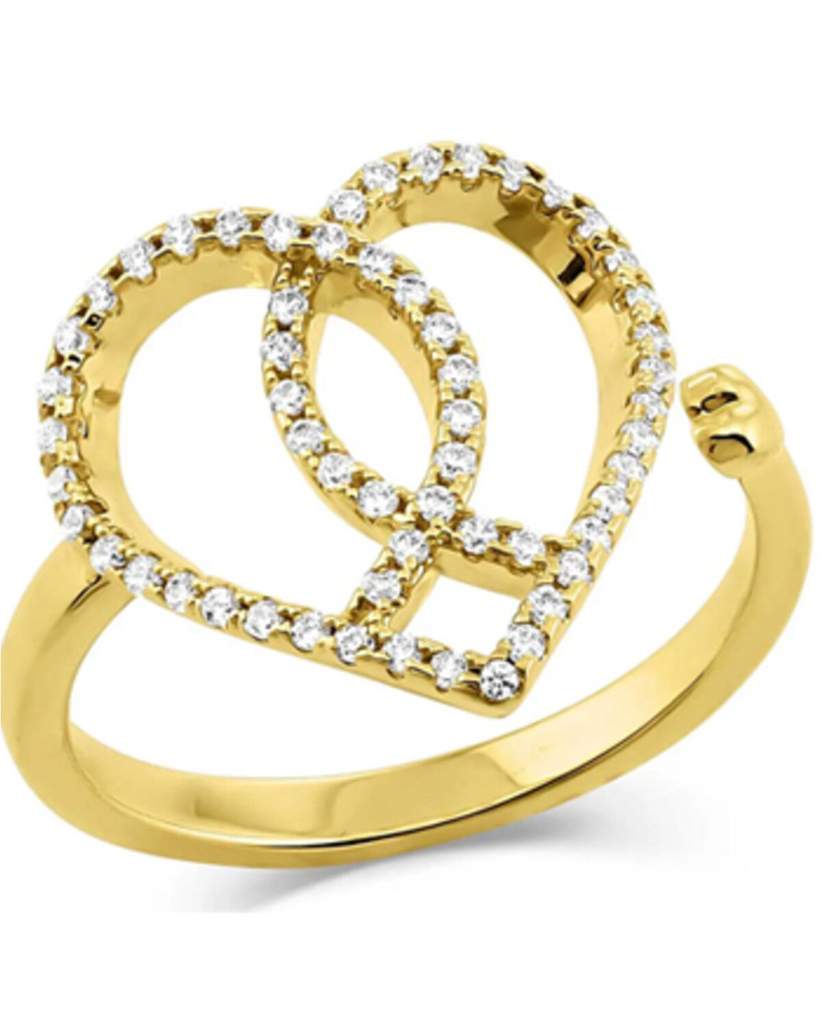 Image #1 - Montana Silversmiths Women's Connected Faith Heart Ring, Silver, hi-res