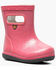 Image #1 - Bogs Little Girls' Skipper II Glitter Rain Boots - Round Toe, Pink, hi-res