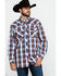Image #1 - Cowboy Hardware Men's Multi Large Plaid Long Sleeve Western Shirt , Orange, hi-res