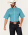 Image #1 - Wrangler Riata Men's Boot Barn Exclusive Assorted Plaid Print Short Sleeve Button-Down Stretch Western Shirt, Multi, hi-res