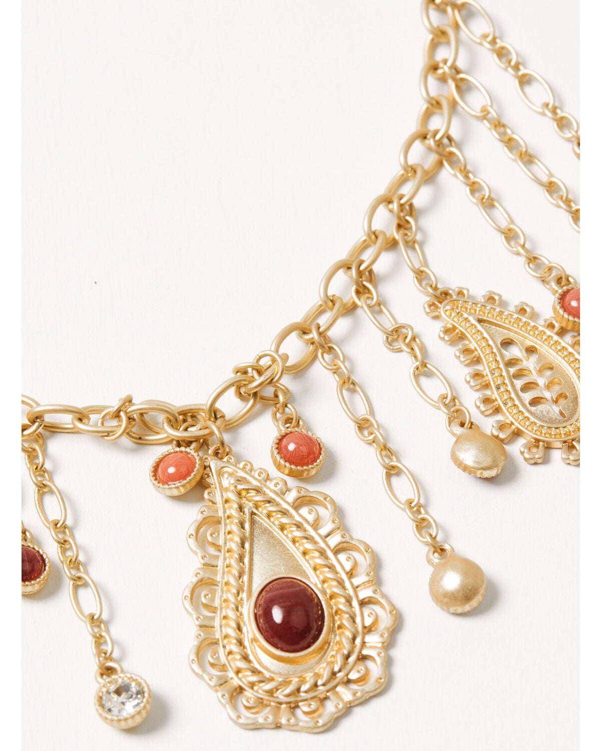 Image #2 - Shyanne Women's Rosewood Paisley Necklace, Gold, hi-res