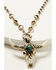Image #3 - Erin Knight Designs Women's Vintage Sterling Plated Chain With Longhorn Pendant Necklace , Gold, hi-res