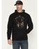 Image #1 - Buckwear Men's Camo Spartan Patriot Hooded Sweatshirt - Big, Black, hi-res