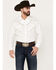 Wrangler Men's Rock 47 Long Sleeve Snap Western Shirt, White, hi-res