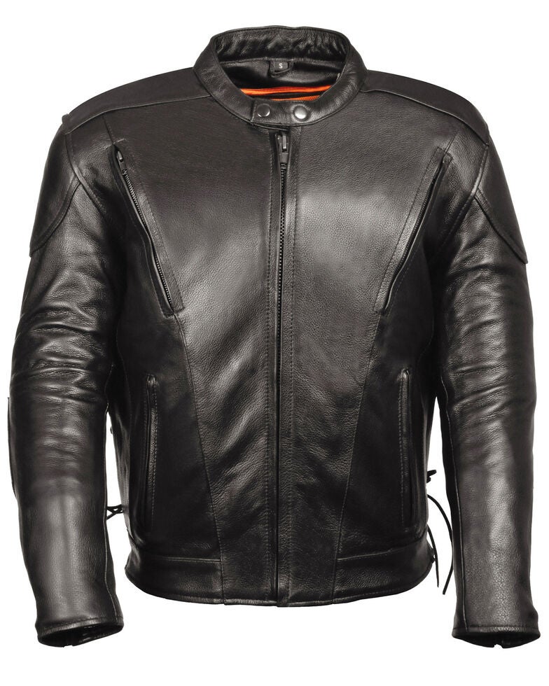 Milwaukee Leather Men's Side Lace Vented Scooter Jacket Sheplers