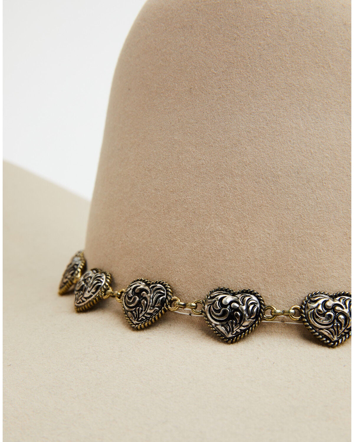Image #2 - Shyanne Women's Heart Chain Hatband, Silver, hi-res