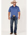 Image #2 - RANK 45® Men's Daylight Solid Short Sleeve Polo Shirt, Blue, hi-res